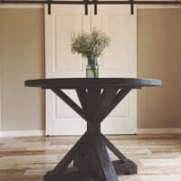 Modern Trestle Pedestal Table