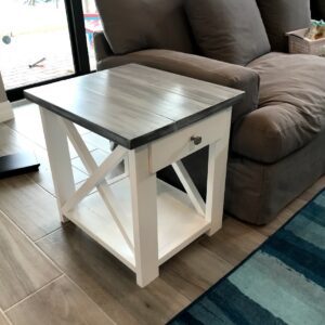Rustic X End Table