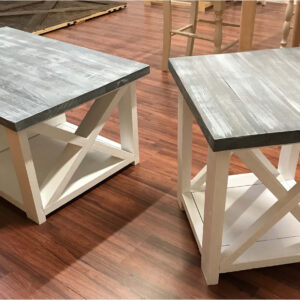 Rustic X End Table