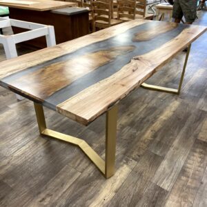 Mathison Epoxy River Slab Dining Table