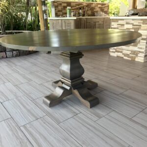 Ivory Pedestal Dining Table