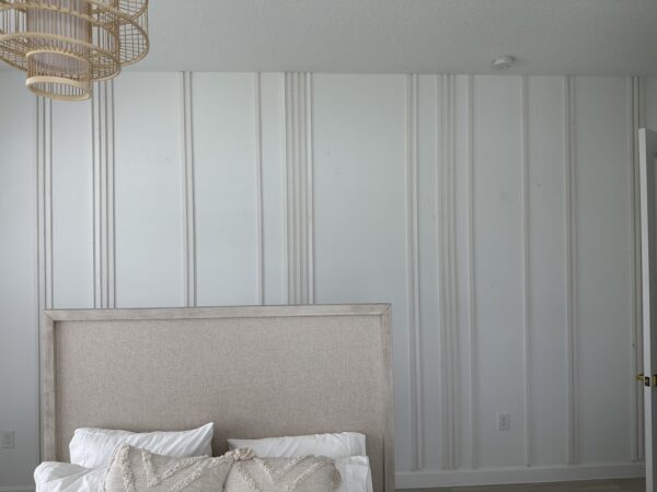Custom solid wood wall accent table handcrafted by American Furniture & Design in Port Saint Lucie, FL