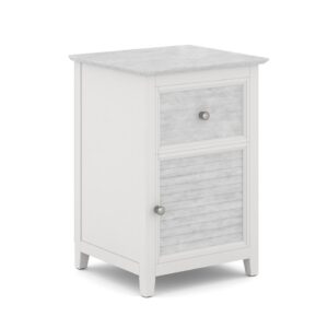 High Tide 1 Drawer / Door Nightstand in Chalk and White