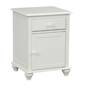 Cottage 1 Drawer / Door Nightstand in Pure White