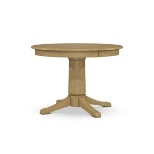 42" Round Solid-Top Dining Table, Ready to Ship