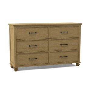 Vista 6-Drawer Dresser in Hickory and Coal