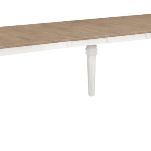 Highlands Springs XL Extension Dining Table in Taupe Gray and Lumina, Ready to Ship