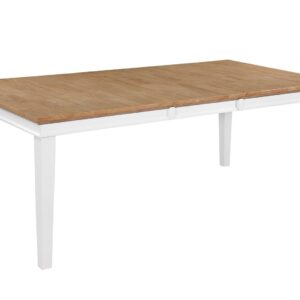 Sanibel Dining Table in Honey and White (40x60, extends to 78), Ready to Ship