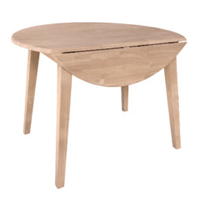 42-Inch Century Drop-Leaf Table in White and Heather Gray, Ready to Ship