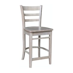 24-Inch Emily Stool in Taupe Gray, Ready to Ship