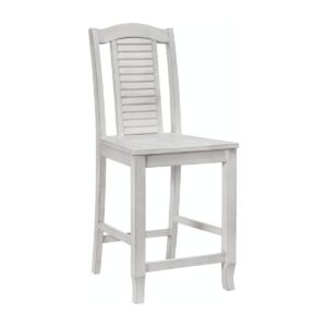 24-Inch Seaside Stool in Chalk, Ready to Ship