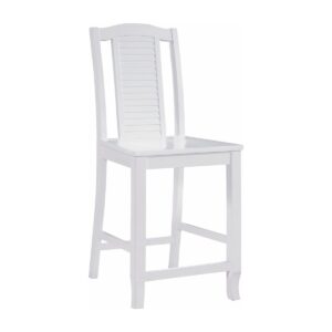 24-Inch Seaside Stool in White, Ready to Ship