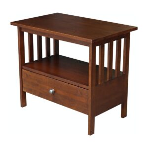28-Inch Mission TV Stand in Espresso, Ready to Ship