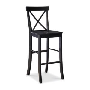 30-Inch X-Back Stool in Black, Ready to Ship
