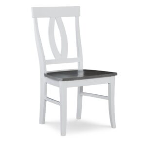 Verona Chair in White and Gray, Ready to Ship