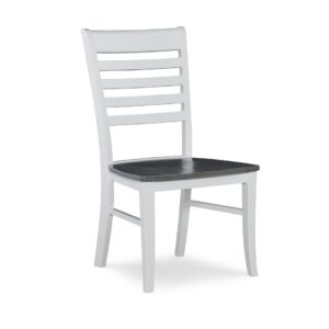 Cosmopolitan Roma Chair in White and Gray, Ready to Ship