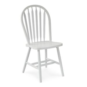 Windsor Arrowback Dining Table in White, Ready to Ship