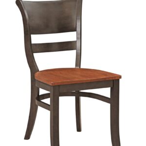 Brandy Chair in Coal and Bourbon, Ready to Ship