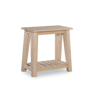 Surrey Narrow End Table in Chalk and Blue, Ready to Ship