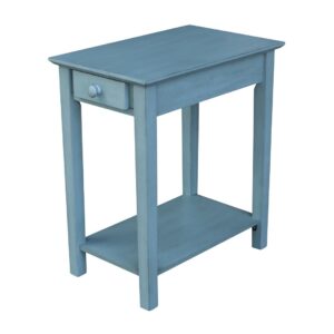 Narrow End Table in Ocean Blue, Ready to Ship