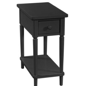 Narrow Side Table Black in Black, Ready to Ship