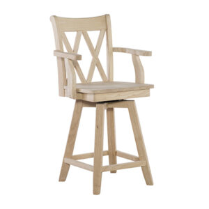 Double XX Swivel Counter Stool with Arms