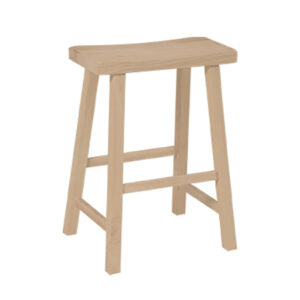 24-Inch Saddle Stool in Taupe Gray, Ready to Ship
