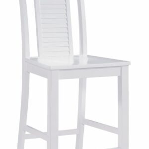 24-Inch Seaside Stool in White, Ready to Ship