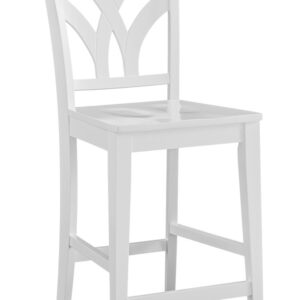 Palm Stool in White, Ready to Ship