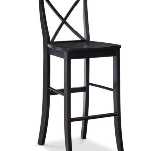 30-Inch X-Back Stool in Black, Ready to Ship