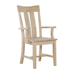 Ava Arm Chair in Taupe Gray, Ready to Ship
