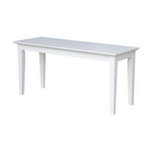 39-Inch Vineyard Bench in White, Ready to Ship
