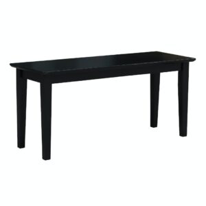 39-Inch Vineyard Bench in Black, Ready to Ship