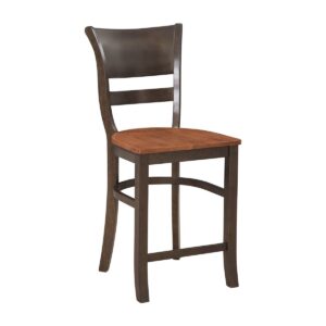Brandy Stool in Coal and Bourbon, Ready to Ship