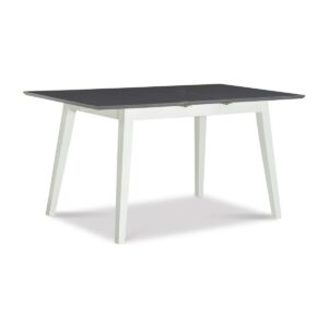 Butterfly Extension Table 32x48x60 in Heather Gray and White, Ready to Ship