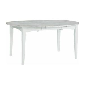 Butterfly Extension Table 44x44x64 in Chalk and White, Ready to Ship