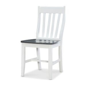 Cafe Chair in Heather Gray and White, Ready to Ship