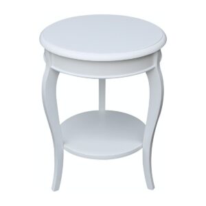 Cambria End Table in White, Ready to Ship