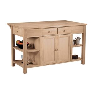 Captains Kitchen Island with Breakfast Bar