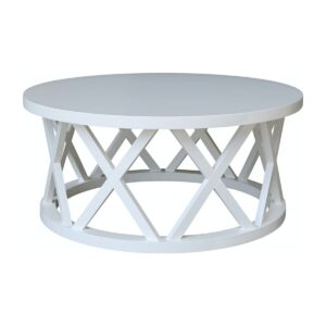 Ceylon Coffee Table in White, Ready to Ship