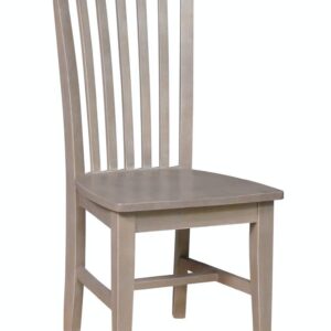 Cosmo Tall Mission Dining Table in Taupe Gray, Ready to Ship
