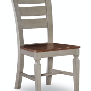 Vista Ladderback Chair in Hickory and Stone, Ready to Ship