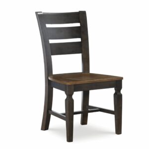 Ladderback Chair in Hickory and Coal, Ready to Ship