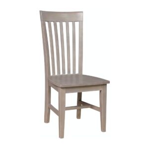 Cosmo Tall Mission Dining Table in Taupe Gray, Ready to Ship