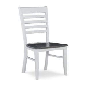 Cosmopolitan Roma Chair in White and Gray, Ready to Ship