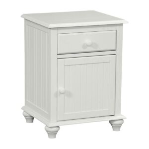 Cottage 1 Drawer / Door Nightstand in Pure White