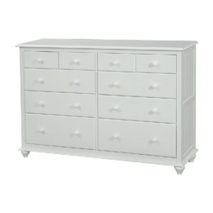 Cottage 10 Drawer Dresser in Pure White