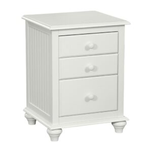 Cottage 3 Drawer Nightstand in Pure White