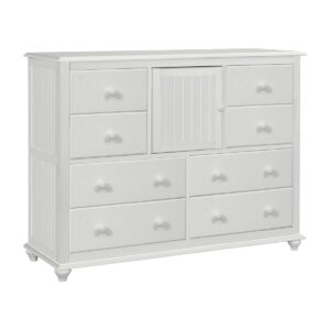 Cottage 8 Drawer 1 Door Dresser in Pure White