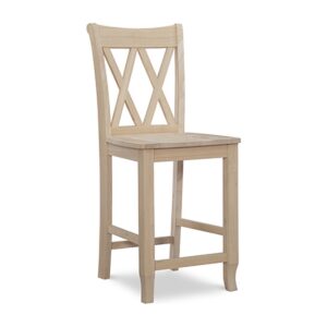 Double XX-Back Counter Stool